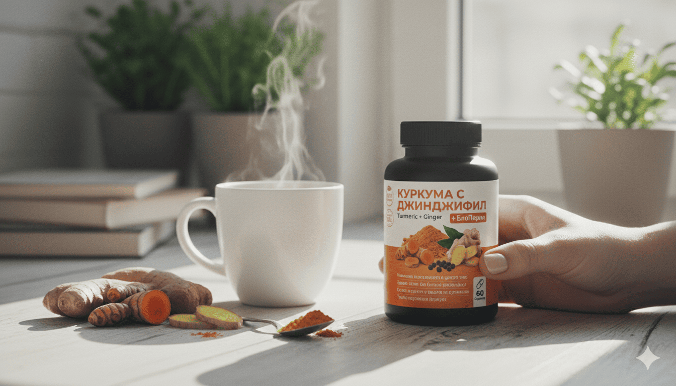 Био Куркума с Джинджифил и Черен Пипер (BioPerin)