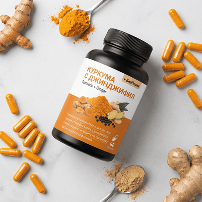 Био Куркума с Джинджифил и Черен Пипер (BioPerin)