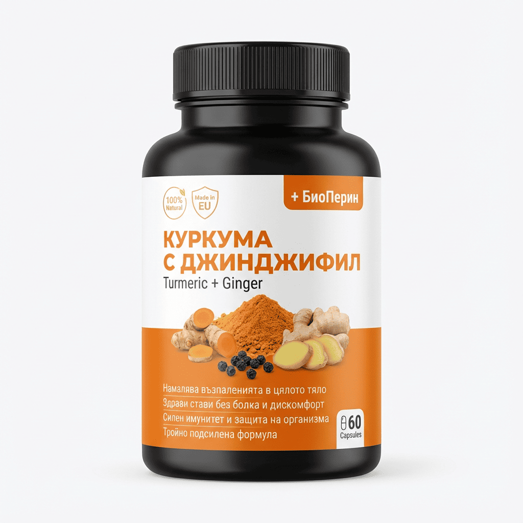 Био Куркума с Джинджифил и Черен Пипер (BioPerin)